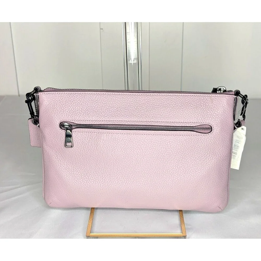 NWT Coach Pebbled Leather Polly Crossbody - Ice Purple/Gunmetal NWT